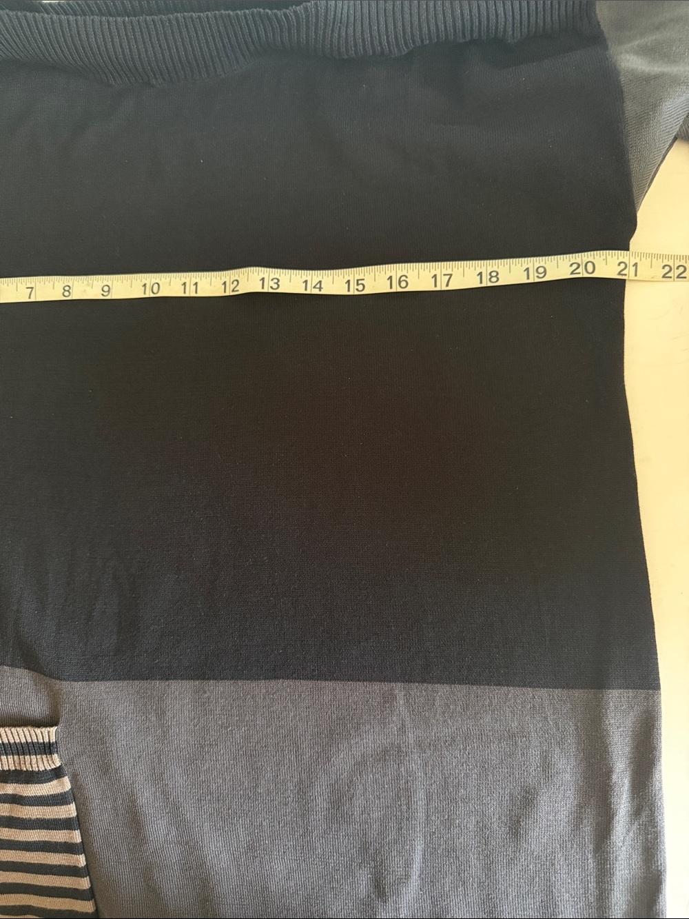 Gudrun Sjoden Black Gray Colorblock Knit Lagenlook Sweater Dress size L - Picture 6 of 8